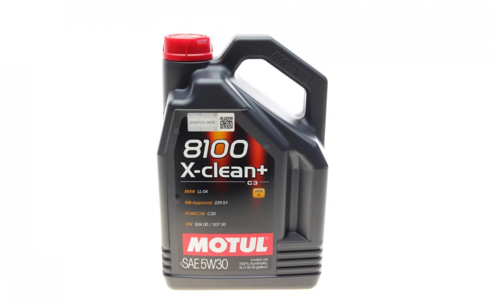 Олива моторна Motul 8100 X-Clean+ 5W-30, 5л.
